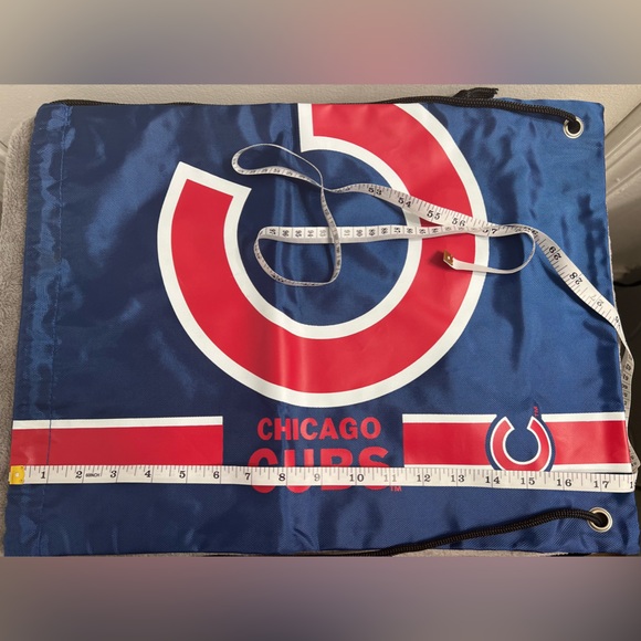 Chicago Cubs Big Logo Drawstring Backpack - Picture 2 of 9